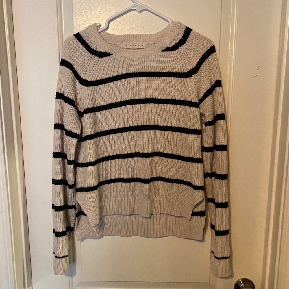 Striped knit sweater